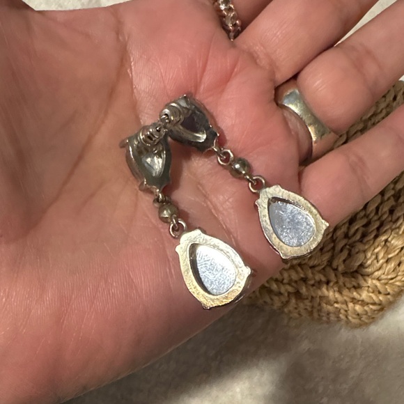 Estate Vintage Elegant citrine Yellow Drop Earrings - Picture 5 of 6